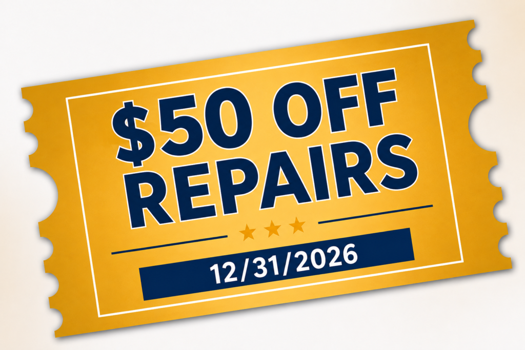 50 off repairs coupon