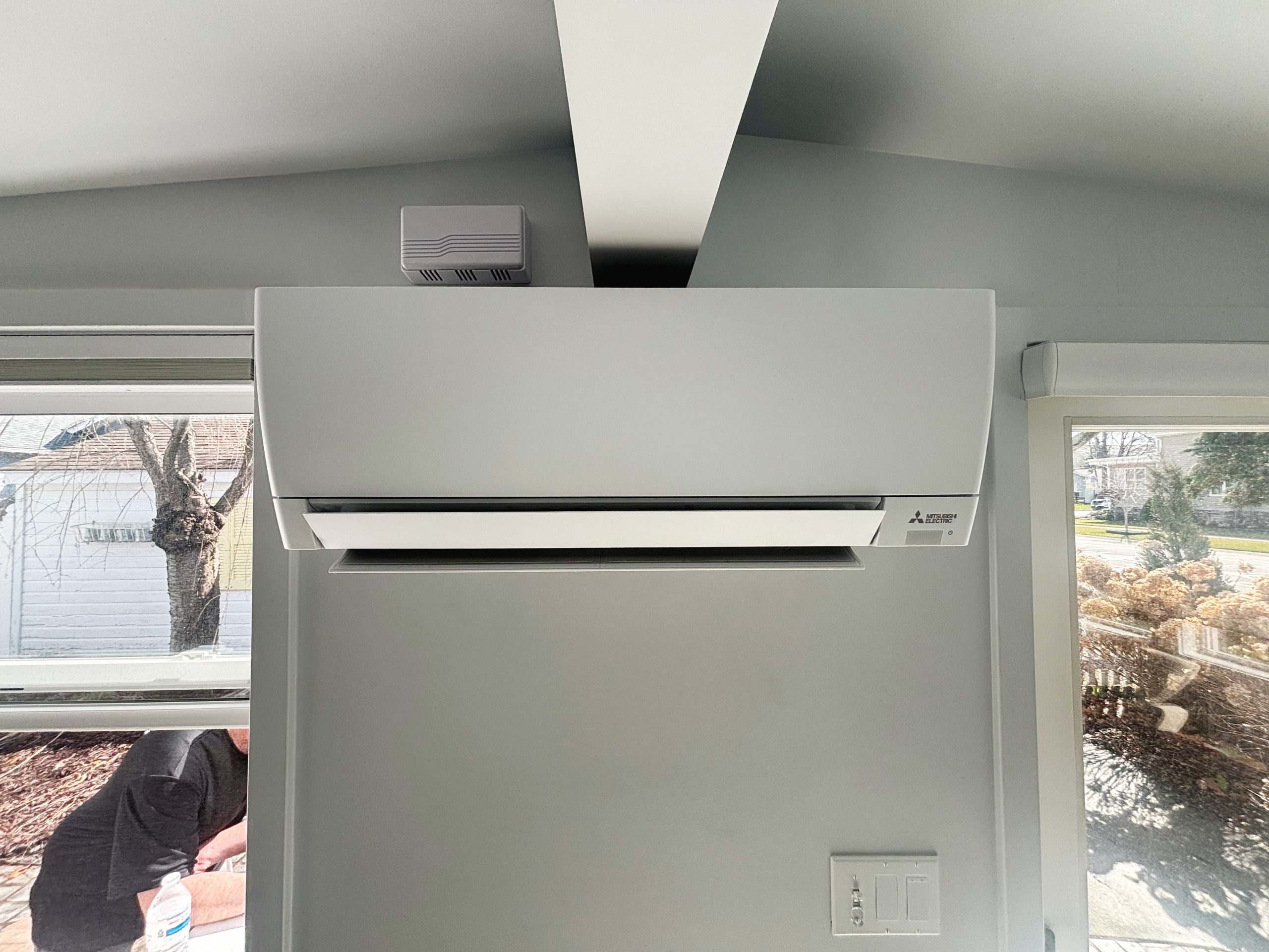 Ductless heat pump indoor unit installed by S. Finzel Mechanical